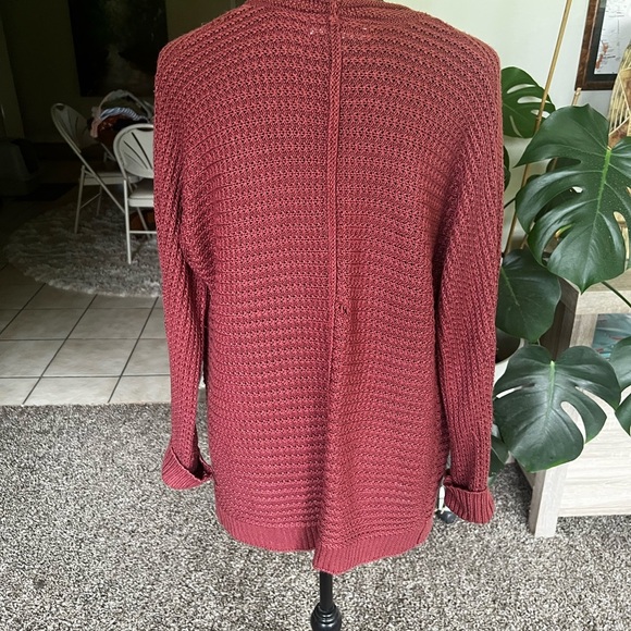 Pink Rose Burgundy Knit Cardigan - Picture 4 of 8